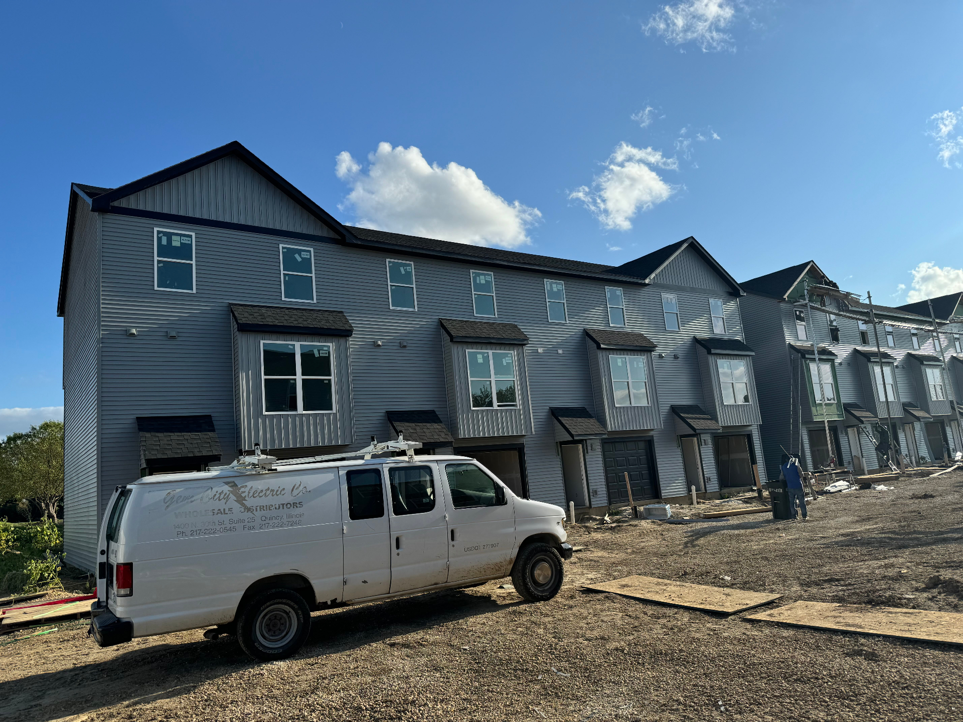 Townhome exterior build